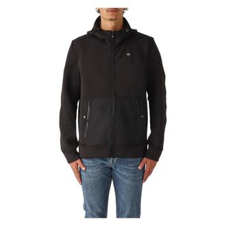Blauer Heren, Sweatshirts & Hoodies, Zwart, Maat: S Polyamide