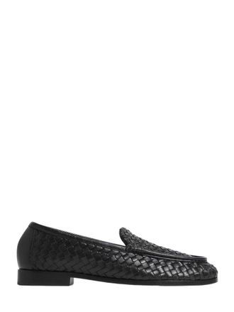 Bottega Veneta Black Leather Loafers