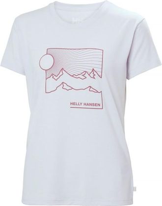 Helly Hansen Skog Graphic Tee T-Shirt f&uuml;r Damen | grau/wei&szlig;