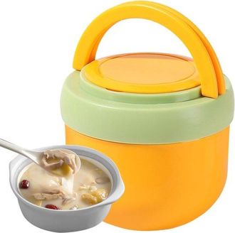OEM Recipiente T&eacute;rmico Para Alimentos, Con Cuchara, Boca Ancha Y Cierre Herm&eacute;tico, Para La Oficina, Camping, Transporte P&uacute;blico, Escuela Y Hogar
