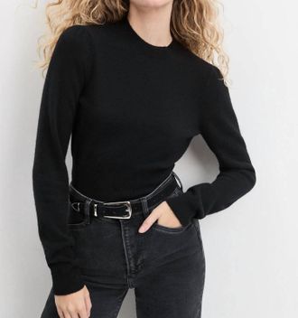 Favorite Daughter Womens Elena Long Sleeve Sweater In Blk