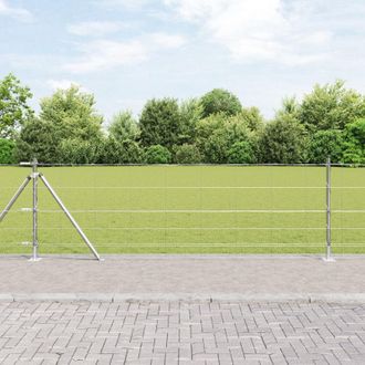Berkfield Home Field Fence 0.8x100 m Galvanised Steel in Silver