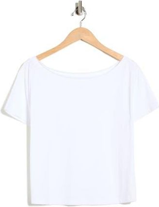 Abound Slashed Neck Relaxed Short Sleeve T-Shirt in White at Nordstrom Rack, Size X-Small