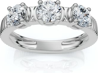 Pompeii3 3/4Ct Jade Diamond Wedding Stackable Ring 14k Gold or Platinum Lab Grown