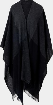 Akris Check Wool-Cashmere Cape Scarf