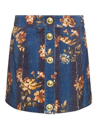 Cara Cara Juniper A-line skirt - women - Cotton - L - Blue