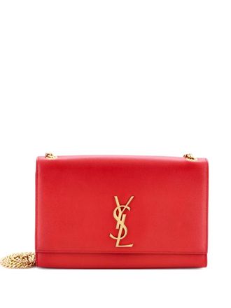 Saint Laurent Classic Monogram Grainy Leather Medium crossbody bag - Rood