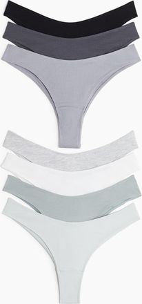 H&M 7er-Pack Baumwollslips Brazilian - Turquoise