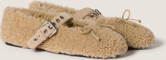 Miu Miu Shearling ballerinas