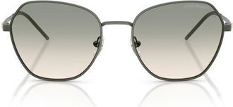 Emporio Armani 55mm Irregular Sunglasses in Agave /Brown Gradient Green at Nordstrom
