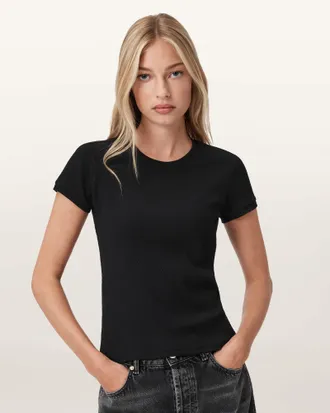 AllSaints Cotton Gia Short Sleeve T-Shirt, Size: XS