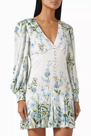 Alice & Olivia Irene Mini Dress In Carolina Blue