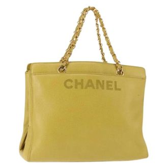 Chanel Pre-owned Tote Bags, female, Yellow, Size: ONE SIZE Pre-owned Vintage Tote Bag