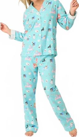 PJ Salvage This Is How I Roll 3-Piece Flannel Pj Set In Turquoise