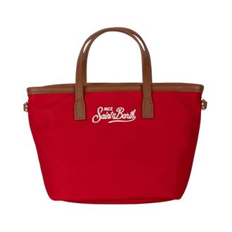 MC2 Saint Barth City Bag Mini Nylon - female - MC2 Saint Barth - Shopping Bags - Red - ONE SIZE - Bags