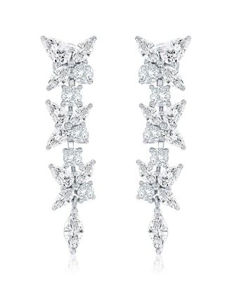 Suzy Levian Suzy Levian Gala Collection Silver Cz Dangle Earrings