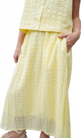 Entro Islet Midi Skirt In Butter Yellow