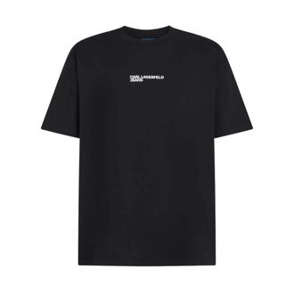 Karl Lagerfeld KLJ Reg Back Frame Tee - Heren - T-shirts - Zwart - M - Katoen - Tops