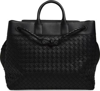 Bottega Veneta Andiamo Voyager Intrecciato Tote in 8966 Black-Nero Opaco at Nordstrom
