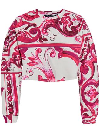 Dolce & Gabbana Majolica-print sweatshirt - Pink