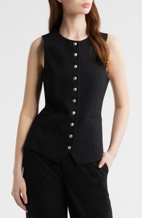 Rag & Bone Irina Ponte Knit Longline Vest in Black at Nordstrom, Size 10
