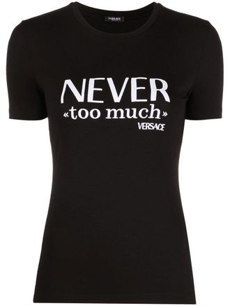 Versace T-shirt met tekst - Zwart