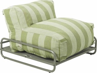 Oviala Sill&oacute;n modular de jard&iacute;n a rayas con estructura verde cactus