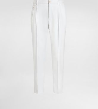 Dolce & Gabbana Viscose Trousers - Man Pants And Shorts White 44