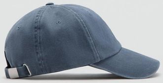 Mango Cappellino tinta unita cotone blu - Donna - Taglia unica - MANGO