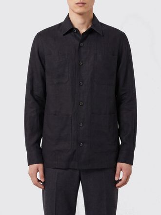Brunello Cucinelli Camicia casual in puro lino con tasca a toppa