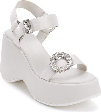 Karl Lagerfeld Kiana Platform Sandal in Soft White at Nordstrom Rack, Size 5.5