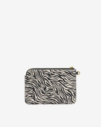 Isabel Marant Pochette Zipp&eacute;e Oskan Pony En Cuir - - Z&egrave;bre - Isabel Marant - Id&eacute;es de cadeaux