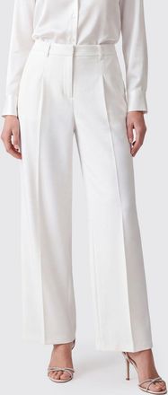 N&deg;21 Tailored Wide Leg Cr&ecirc;pe Trousers with Pleats and Mid-Rise by