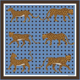 Jessie Zhao Double Sided Silk Scarf In Blue