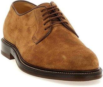 Brunello Cucinelli Suede Derby Shoe - Brown