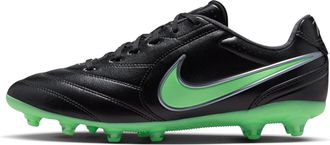 Nike Mens Tiempo Ligera Pro Artificial-Grass Low-Top Soccer Cleats in Black | IO9609-001