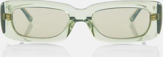 The Attico x Linda Farrow Mini Marfa rectangular sunglasses