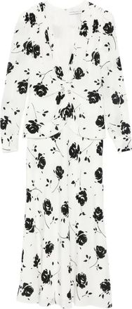 Alessandra Rich Abito midi con stampa - Bianco