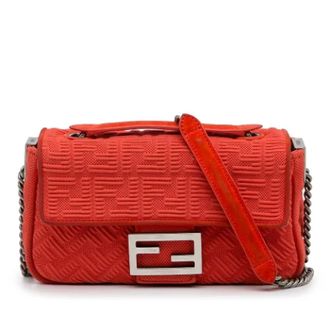 Fendi Pre-owned Cross Body Bags, female, Red, Size: ONE SIZE Pre-owned Nylon fendi-bags