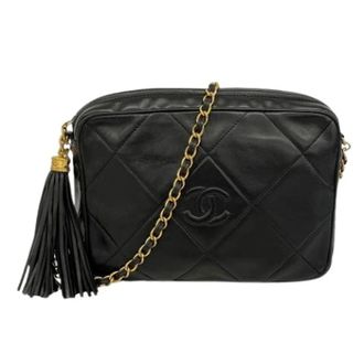 Chanel Pre-owned Cross Body Bags, female, Black, Size: ONE SIZE Pre-owned Vintage Shoulder Bag