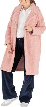 Cache Coeur L&eacute;onie Long pregnancy coat in Pink at Nordstrom, Size Medium