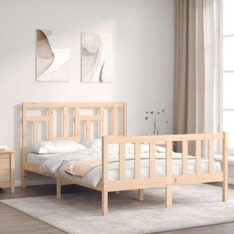 vidaXL Vidaxl - Estructura De Cama Sin Colch&oacute;n Madera De Pino Blanca 140x200 Cm