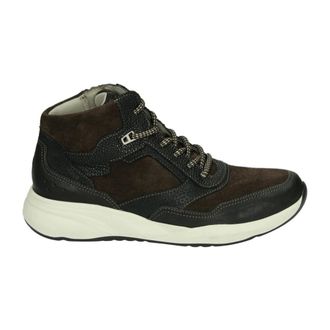 Durea Schoenen, Dames, Bruin, 40 EU, Leer, Sportieve Mid Damesschoenen Bruin Patroon