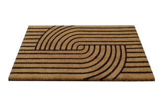 Wecon Home Felpudo de fibra de coco estampado negro 60x90