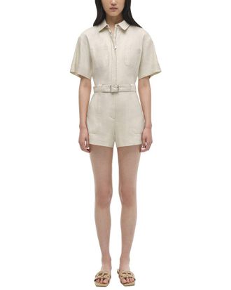 SIMKHAI Simkhai Aspen Linen-Blend Romper