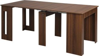 HOMCOM Mesa De Comedor Extensible Para 4-6 Personas Con Alas Abatibles Mesa Auxiliar Multifuncional Para Estudio Cocina Carga 60 Kg 180x85x75 Cm