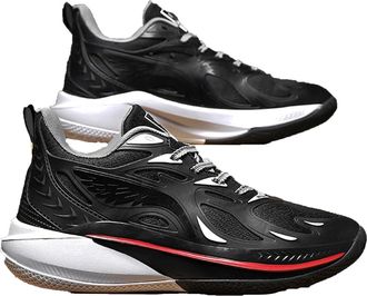 Generic Unisex Indoor Outdoor Training Sneakers - Professional Anti-Slip Basketball Shoes - Stylish Comfortable Commute Shoes (Black,6.5)