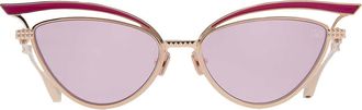 Valentino Glassliner Pink Cat Eye Ladies Sunglasses VLS-118 D 55