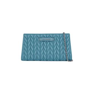 Karl Lagerfeld Tassen, Dames, Blauw, ONE Size, Leer, K/Weave Large Wallet
