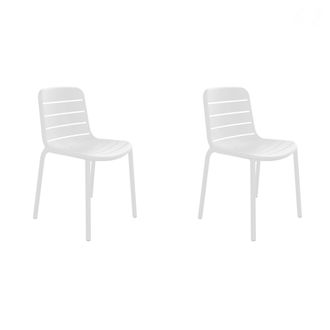 Resol Set 2 Sillas Interior, Exterior Blanco Gina Resol